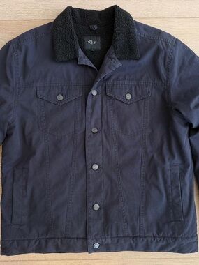 Rails McKinley Sherpa Lined Trucker Jacket Navy NWOT Men’s L